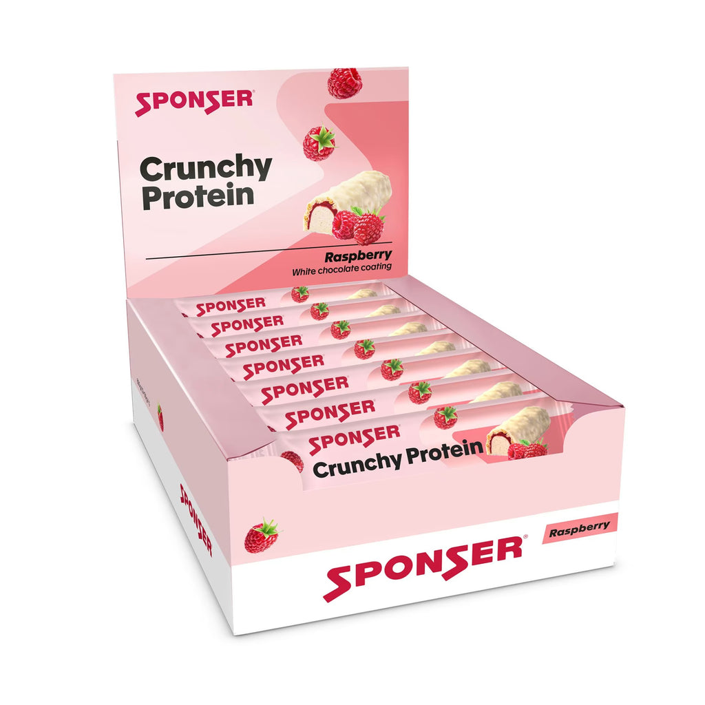 Sponser Crunchy Protein Bar (12 x 50G) Raspberry